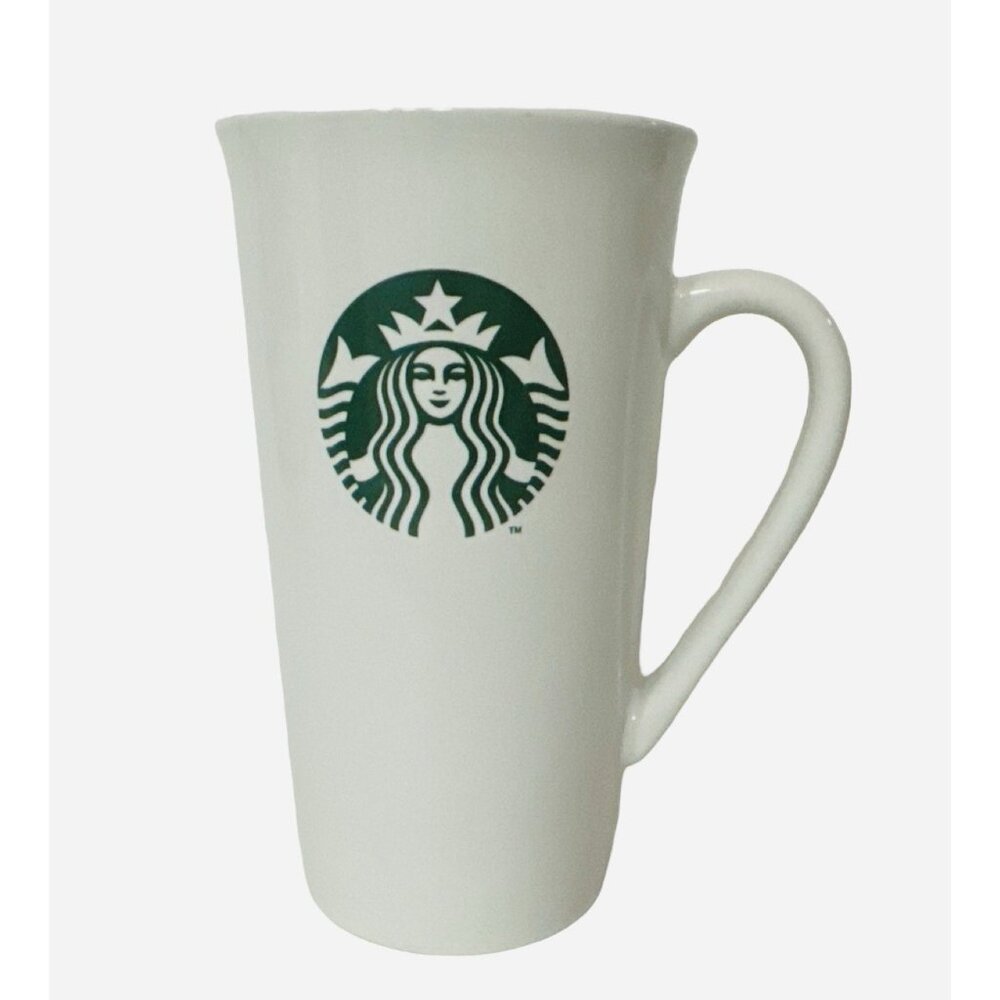 2013 STARBUCKS Tall White Mug/Cup Ceramic 12 oz Green Siren Logo